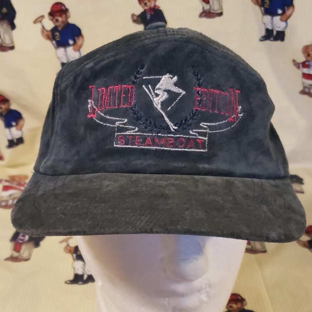 vintage  limited edition steamboat lether hat
